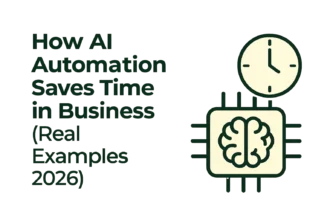 how AI automation saves time in business with real examples for small businesses