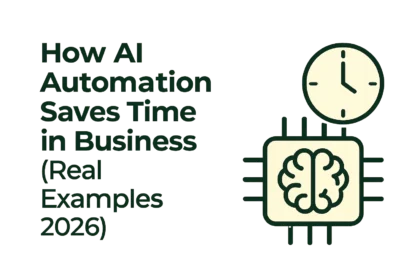 how AI automation saves time in business with real examples for small businesses
