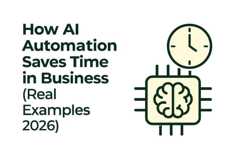 how AI automation saves time in business with real examples for small businesses