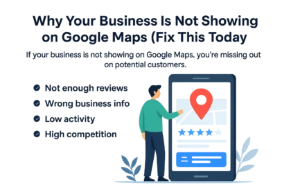 Business not showing on Google Maps illustration with optimization tips