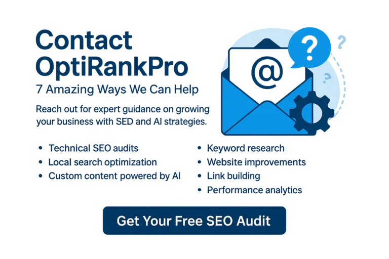 Contact OptiRankPro AI SEO Strategy Audit