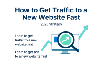 how to get traffic to a new website fast using SEO strategies and growth techniques