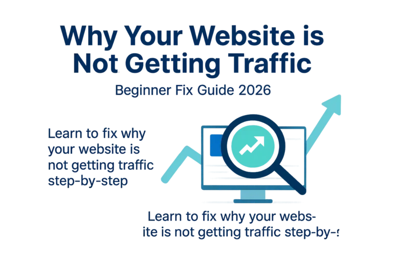 why my website is not getting traffic and how to fix it using SEO strategies 2026