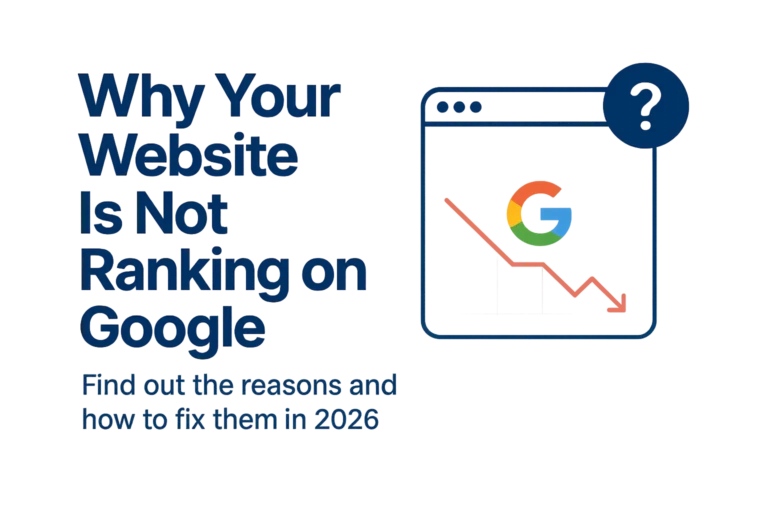 why website is not ranking on Google and how to fix SEO issues